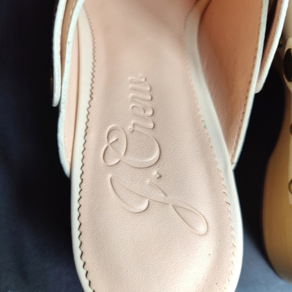 J. Crew Convertible Dusty Ivory Leather Slip On Clog Women's Shoe Size 10.5 NWOT - Picture 7 of 10